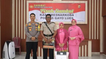 Pisah Sambut Kasatresnarkoba, Kapolres Gayo Lues Ucapkan Terima Kasih